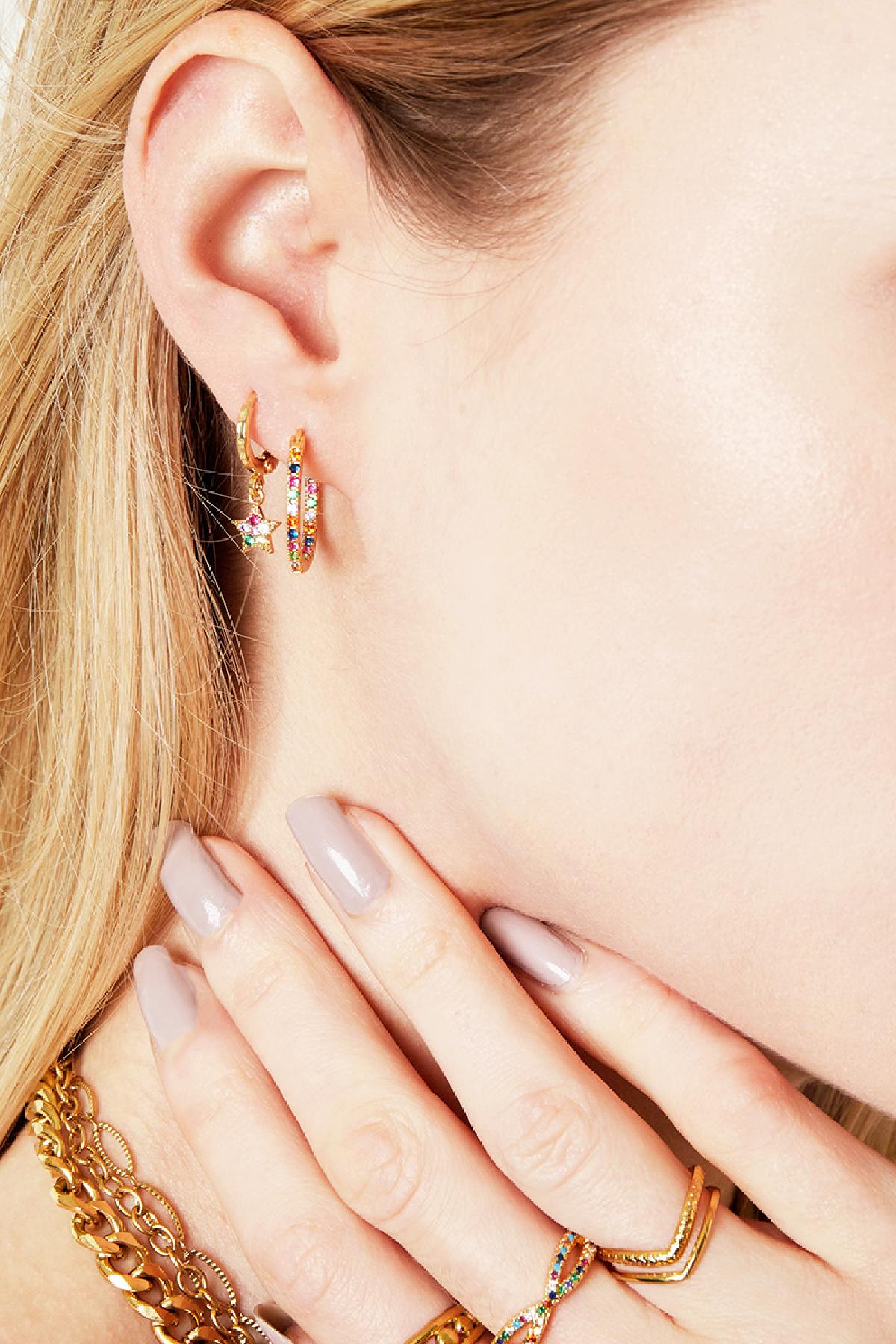 Oorbellen strass zilver