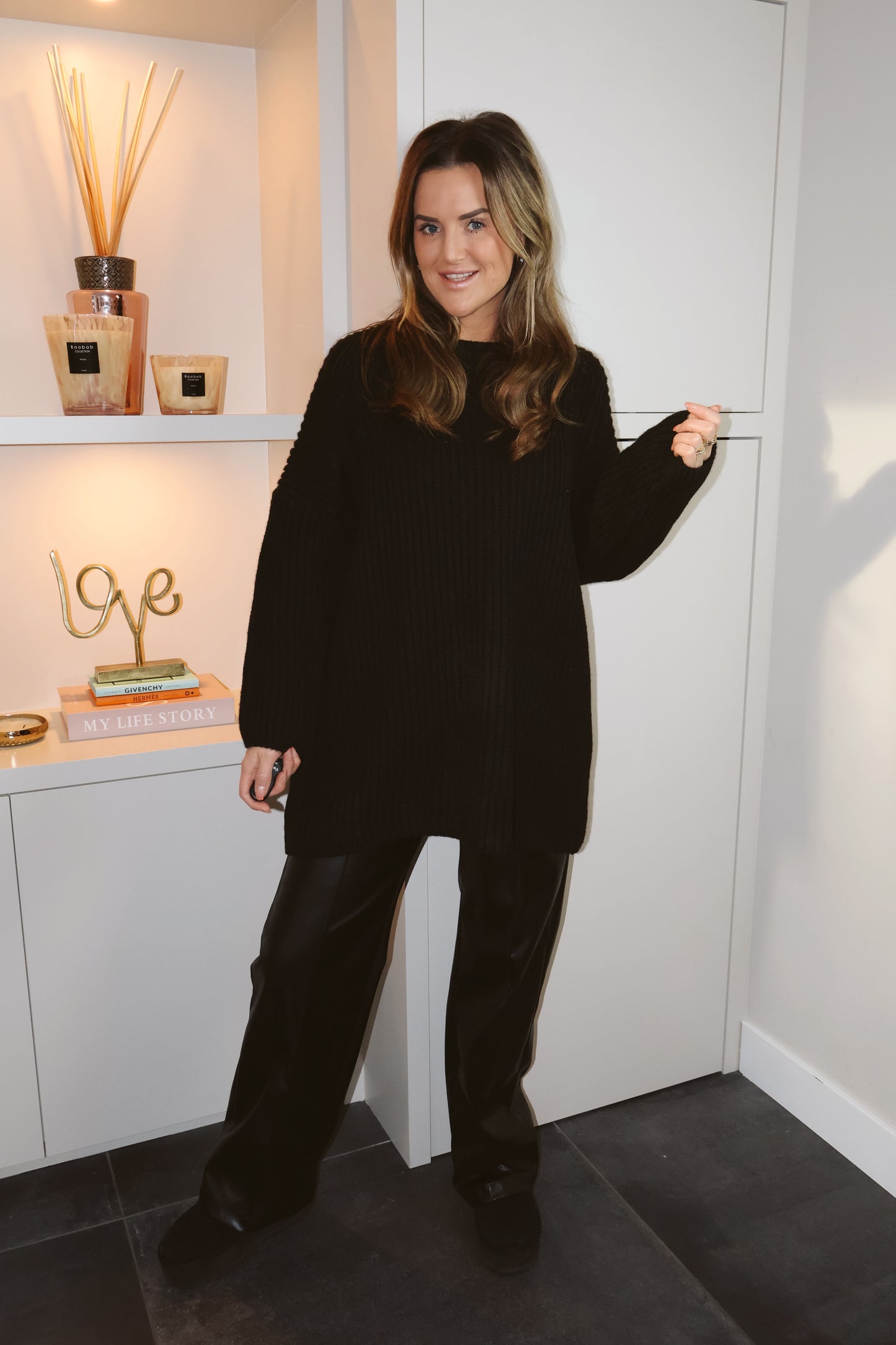 Gebreide trui Feli Zwart