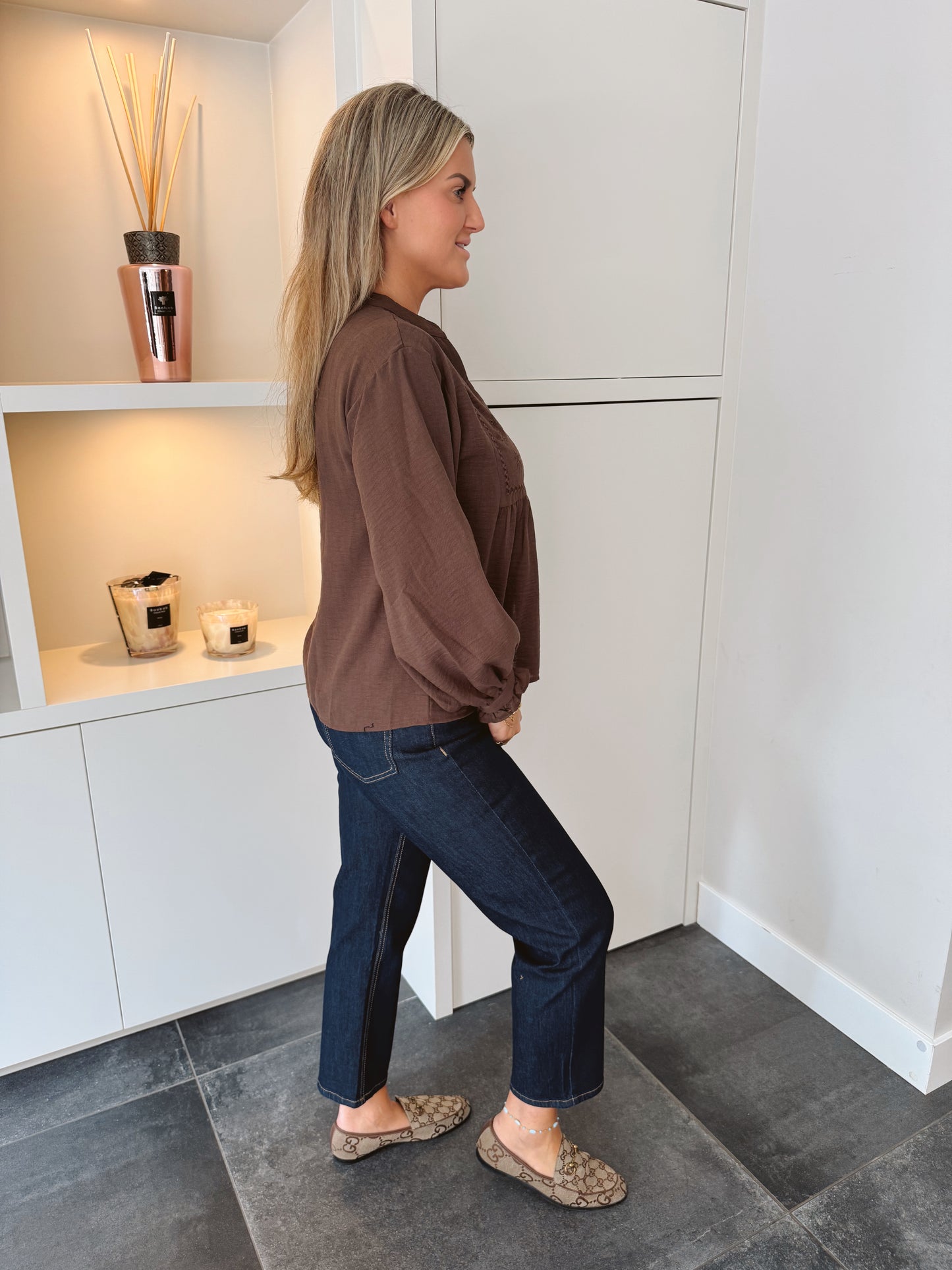 Queen Heart "The MOM" Jeans Bella donker
