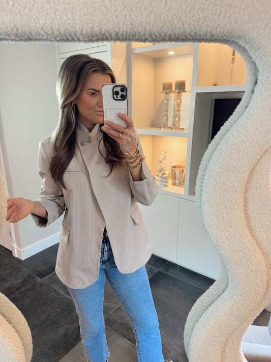 Blazer Bloomy Beige strepen