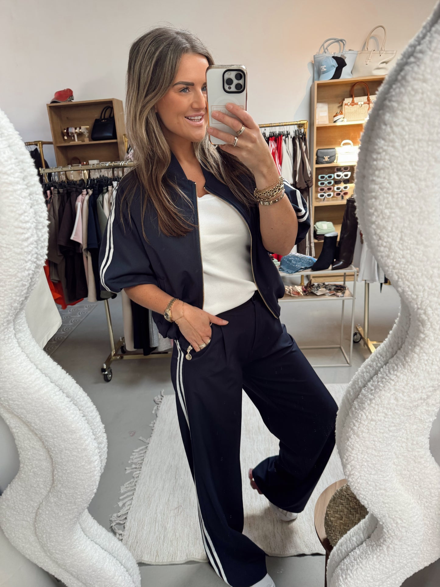 Jacket Veerle stripe Navy