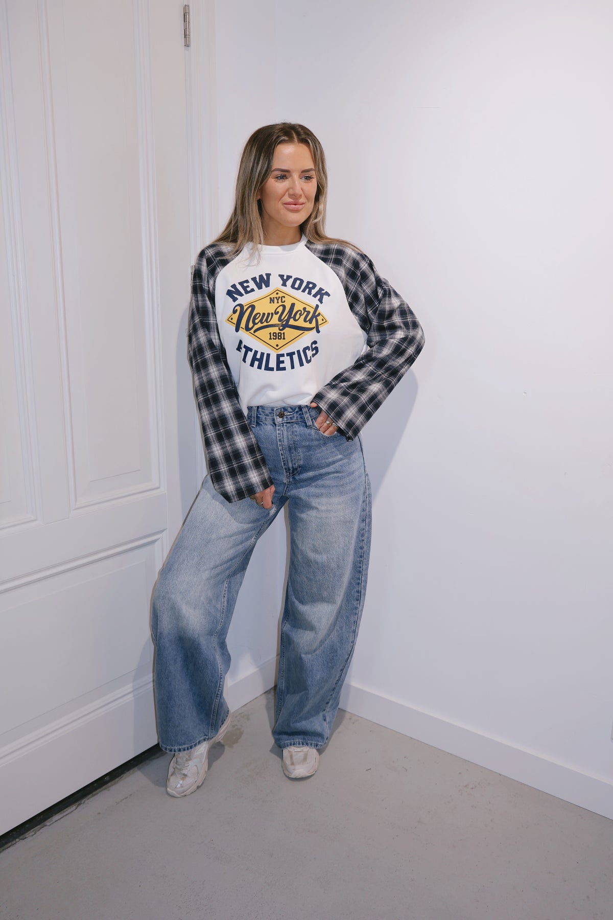 Trui New York Ruit mouwen Navy