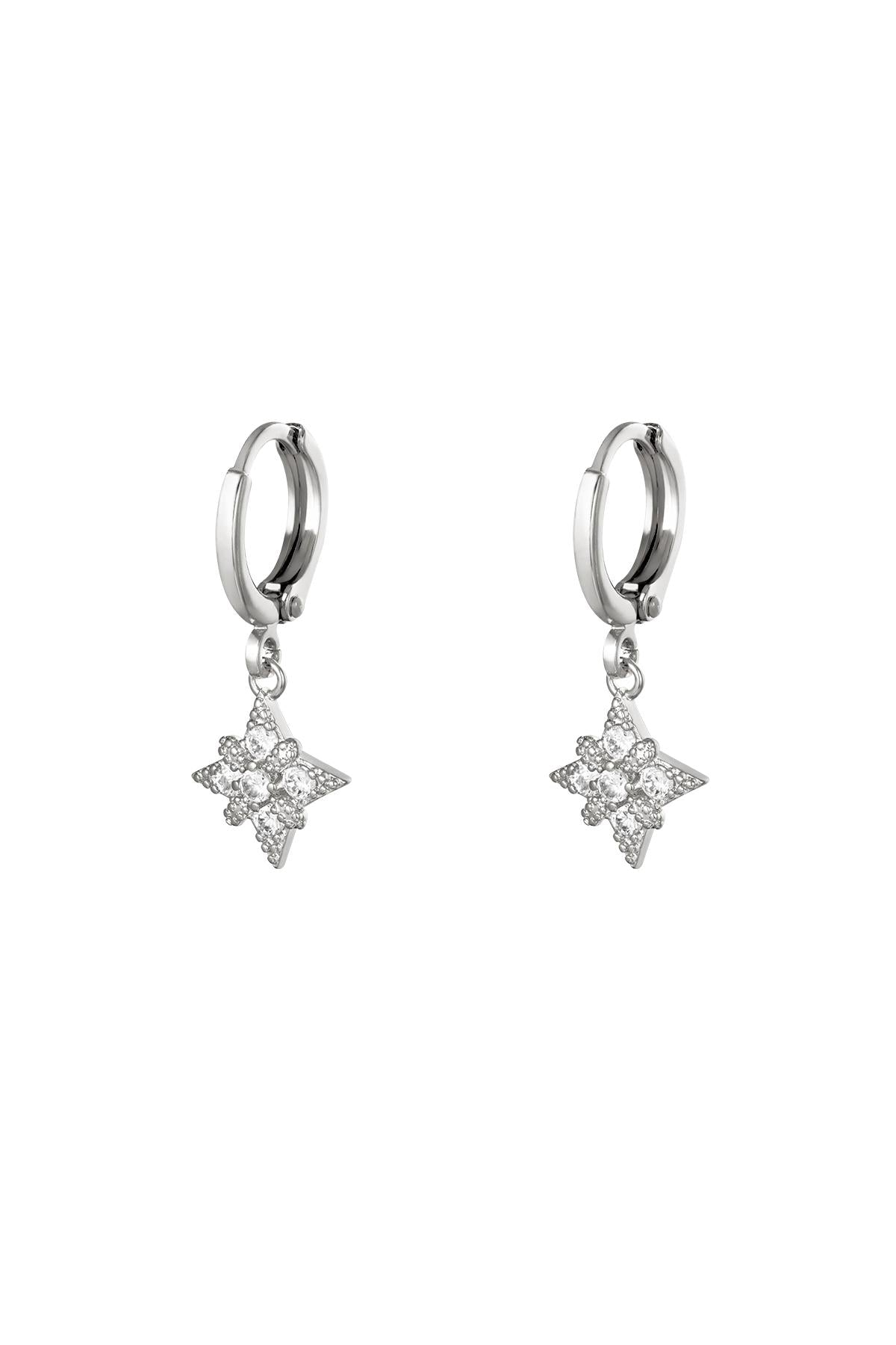 Oorbellen Star zilver