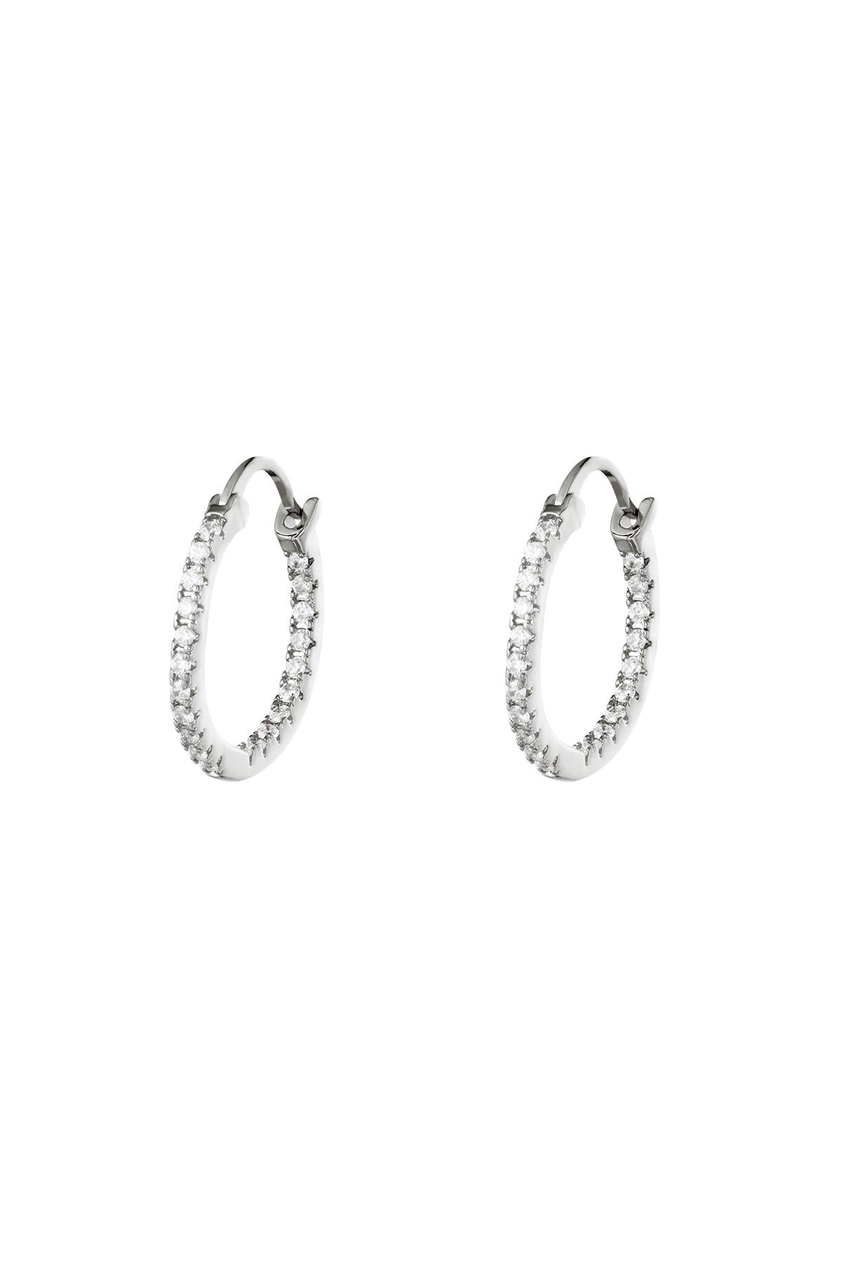 Oorbellen strass zilver