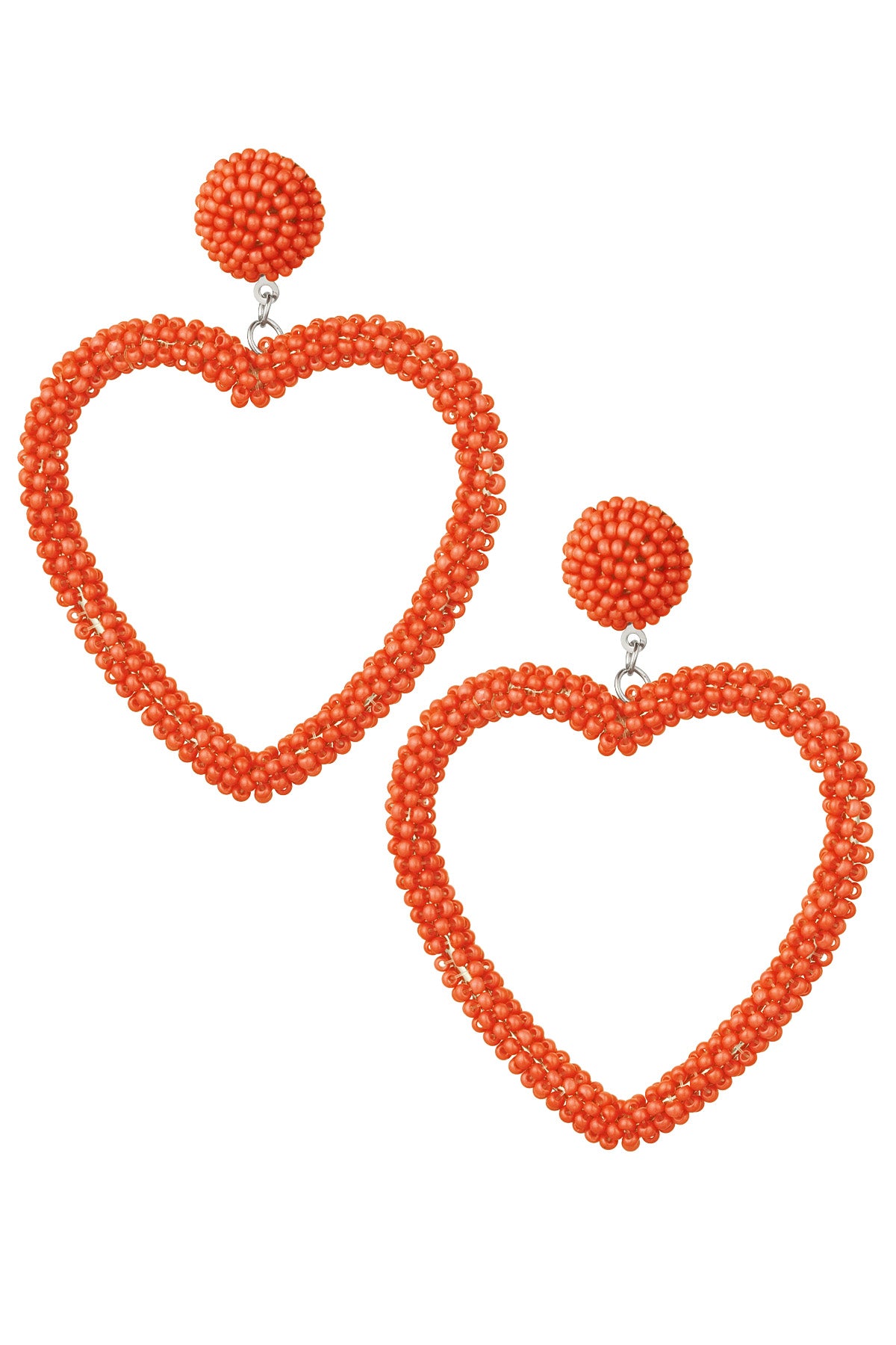 Oorbellen Beads oranje