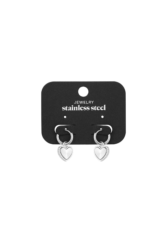 Oorbellen hope-hearts zilver