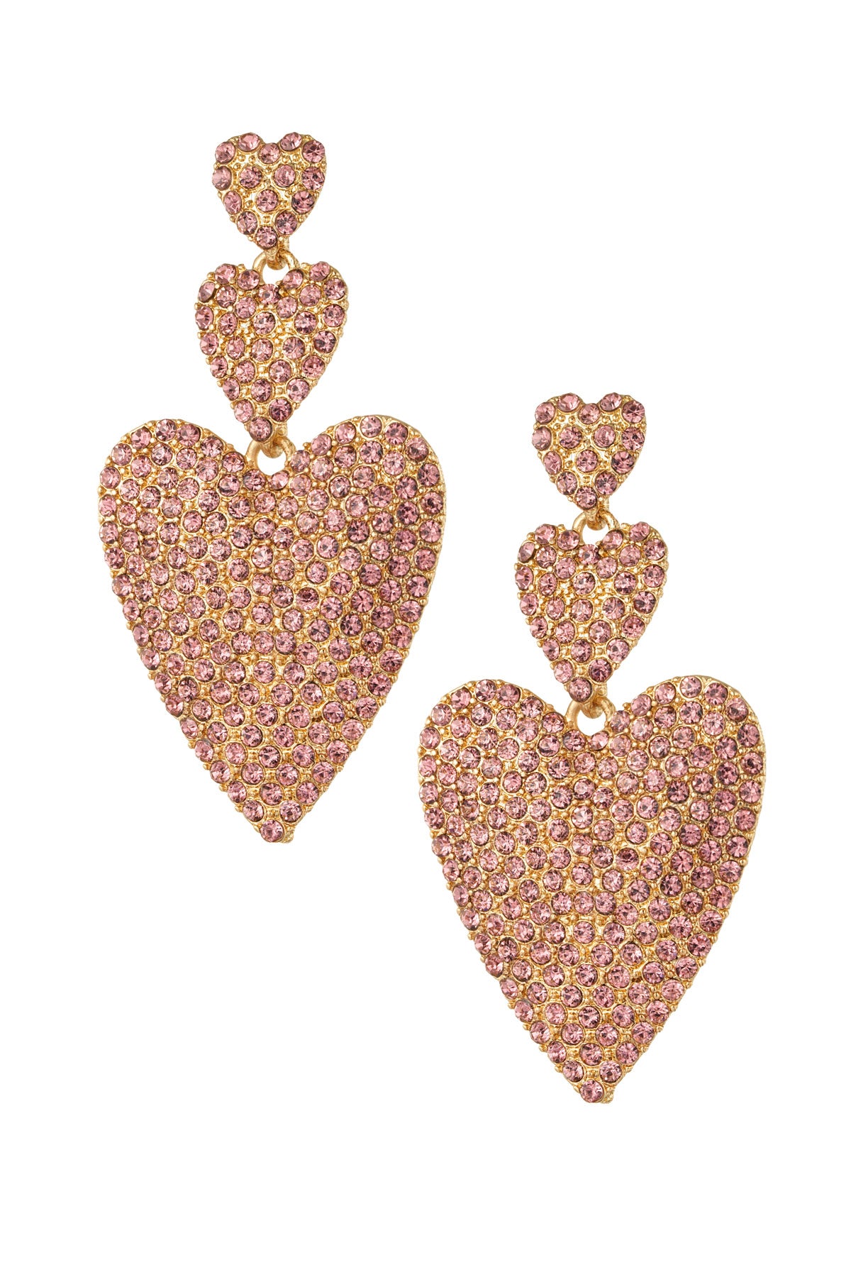 Falling for you oorbellen Roze