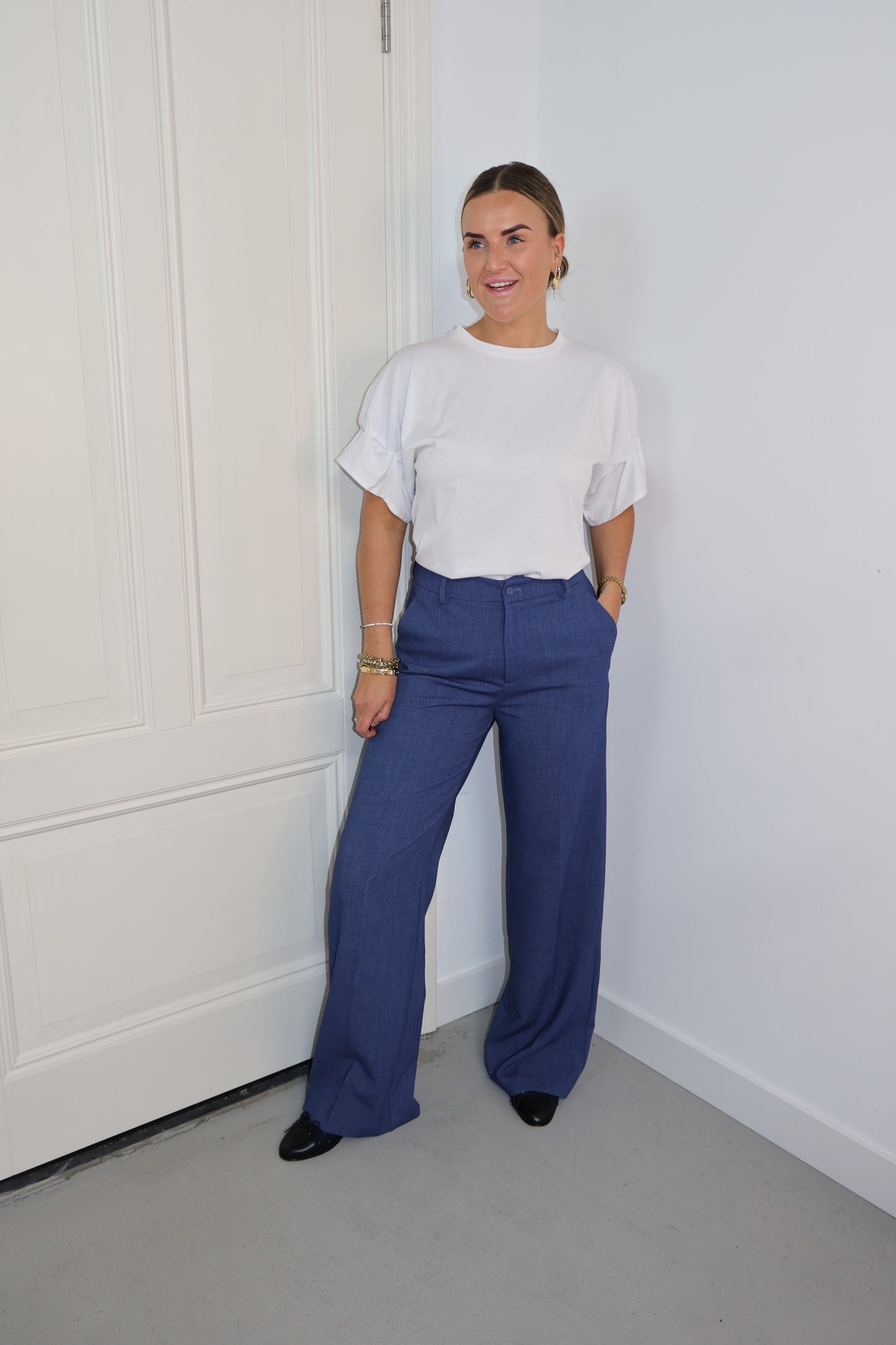 Stella Pantalon Jeansblauw