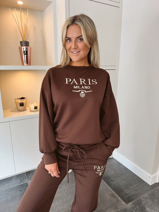 Joggingpak Paris Milano Bruin