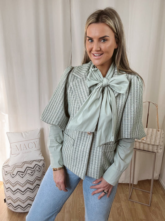 Blouse Sunny Bow Groen