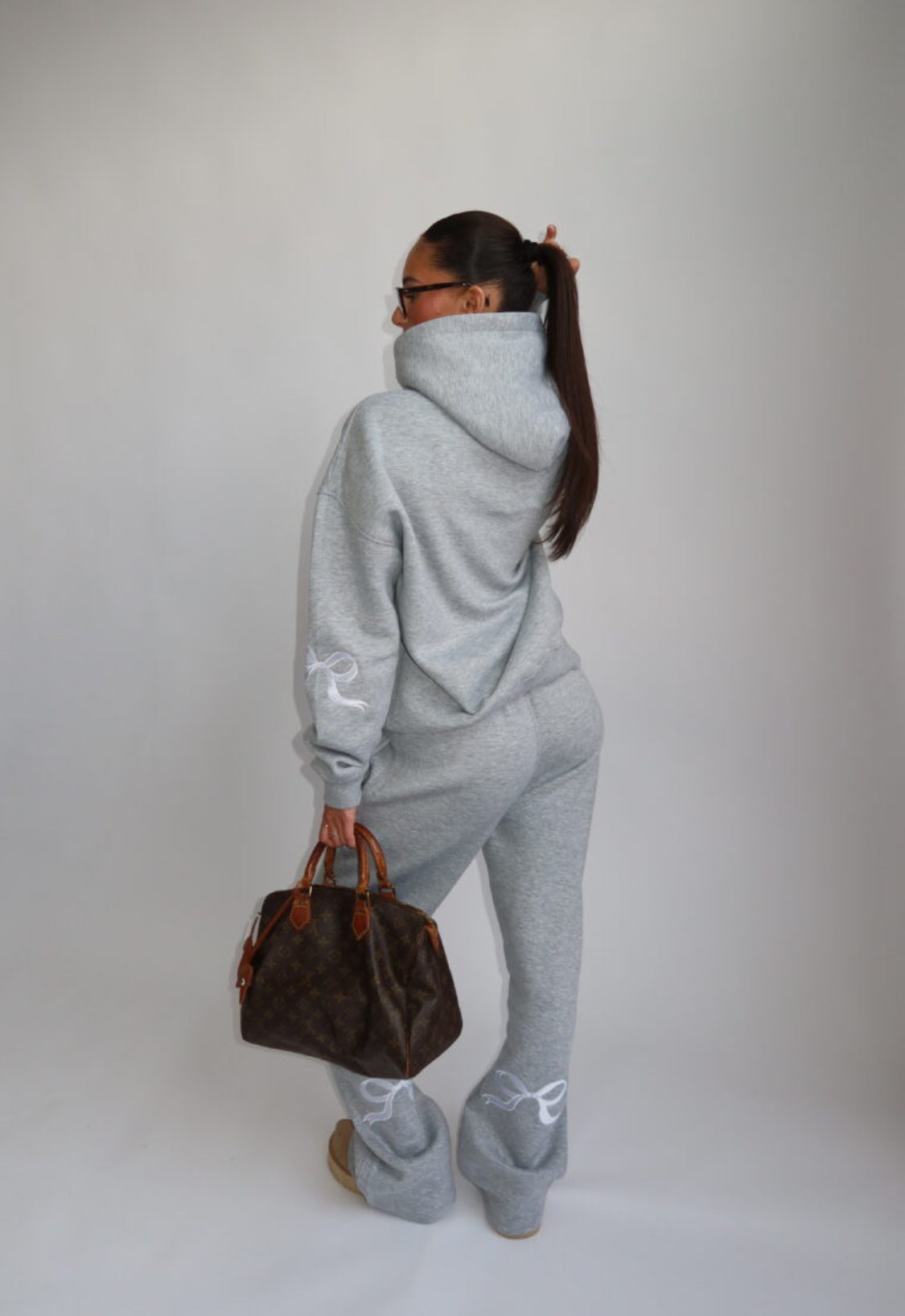 Joggingpak The Bow Hoodie + pants Grijs