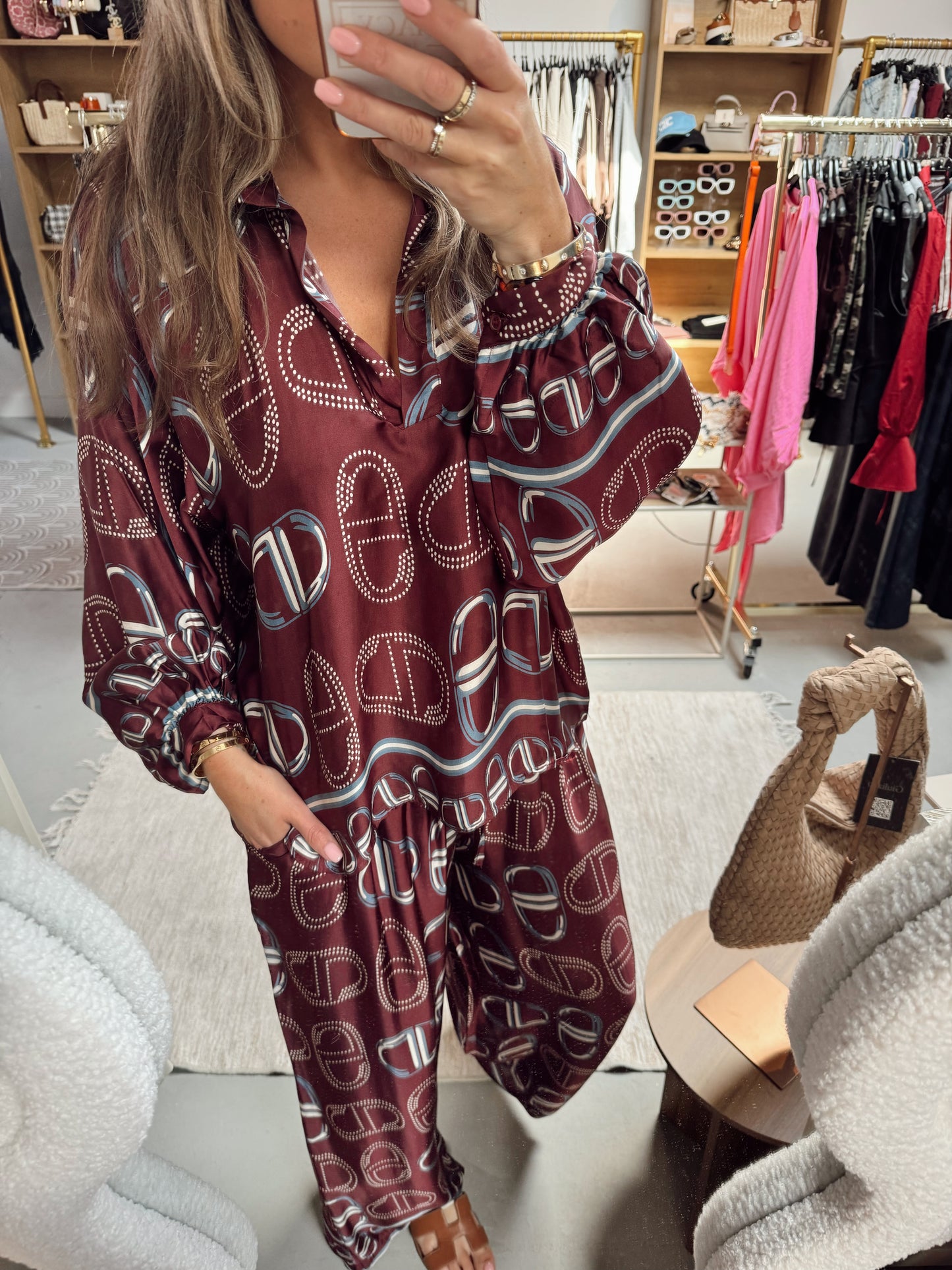 2-pieces set Dessy Ambra Bordeaux