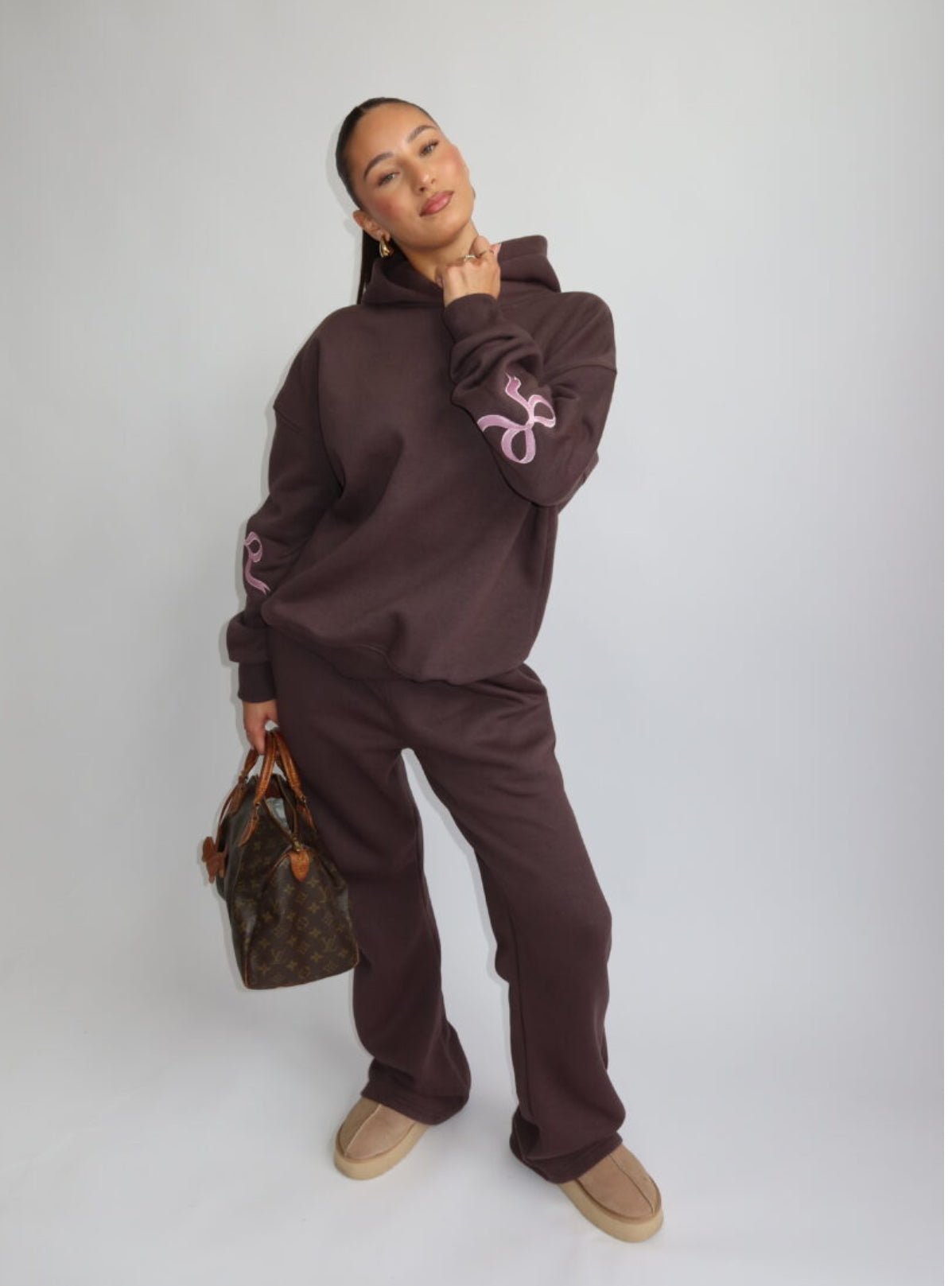 Joggingpak The Bow Hoodie + pants Donker Grijs