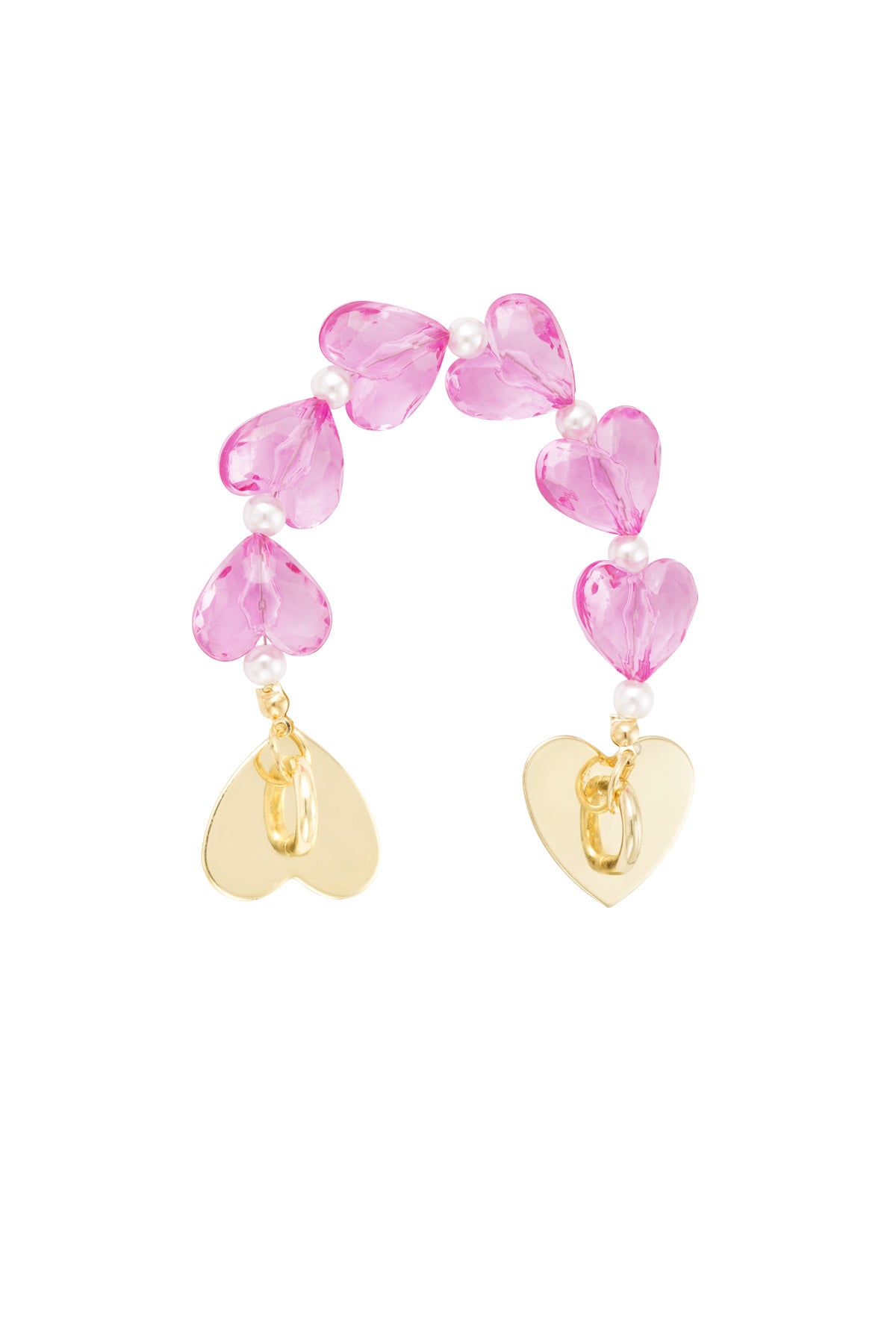 Telefoonkoord Hearts fuchsia
