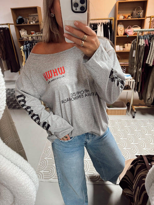 Longsleeve t-shirt Biker Grijs