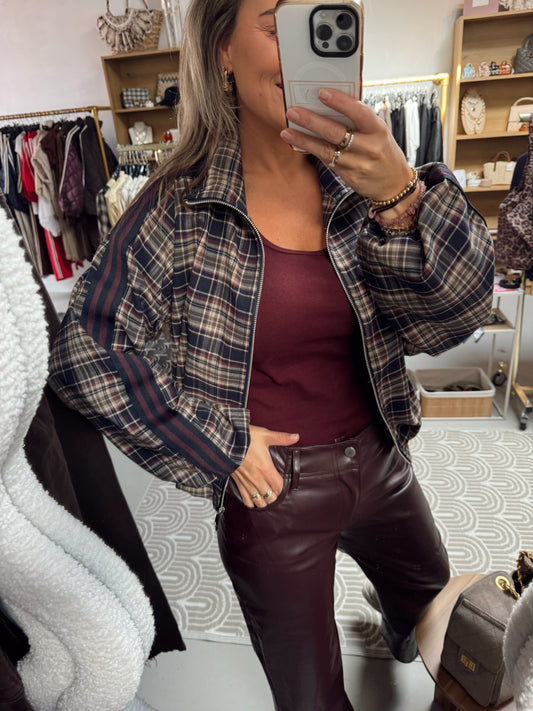 Bomber ruit stripe Tessa