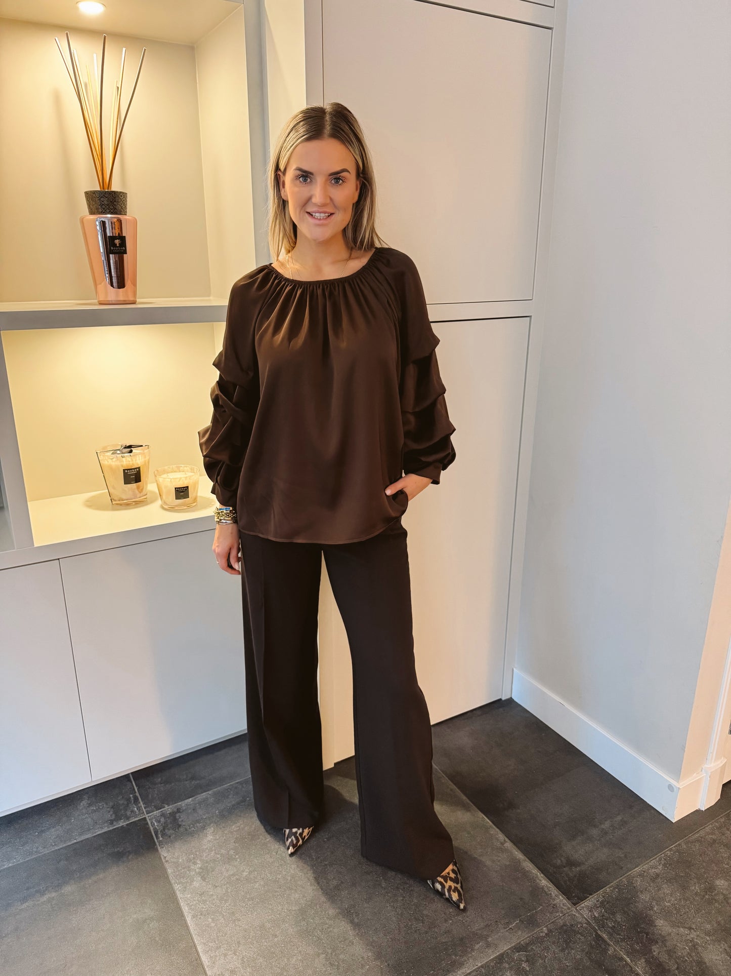 Blouse Celine bruin