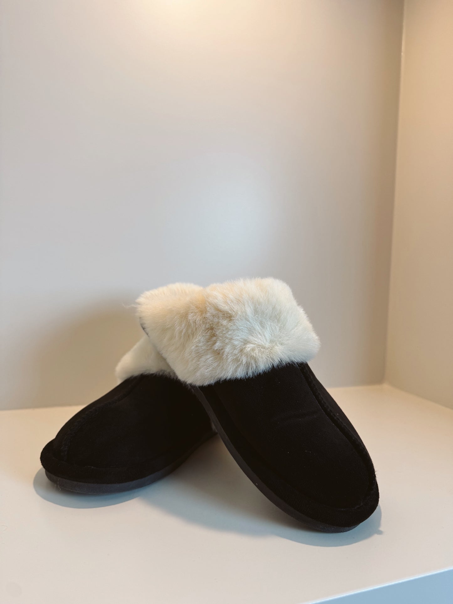 Sloffen Jazzie zwart/wit