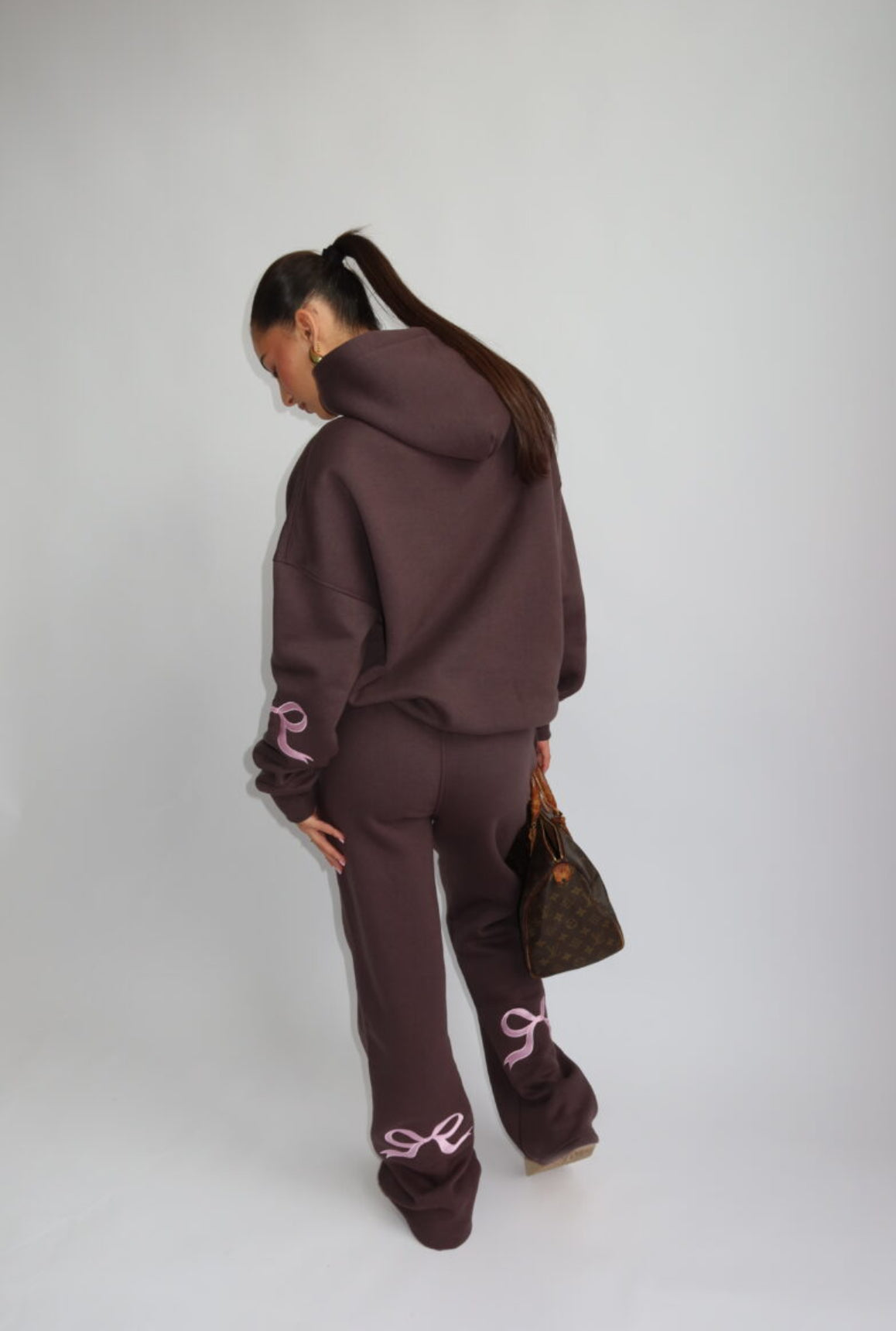 Joggingpak The Bow Hoodie + pants Donker Grijs