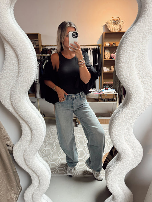 Queen Hearts "The Barrel Jeans" Jeansblauw