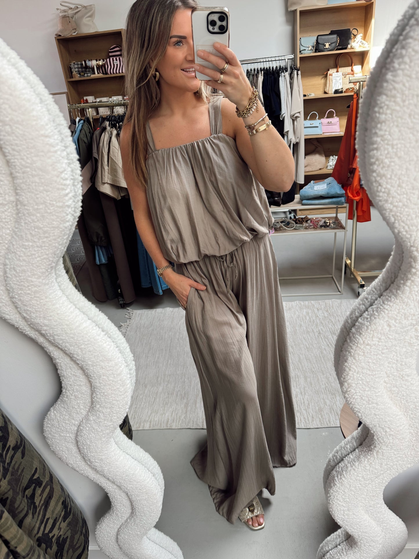 2-pieces Frennie Bandtop Taupe