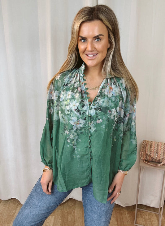 Blouse Roos Groen