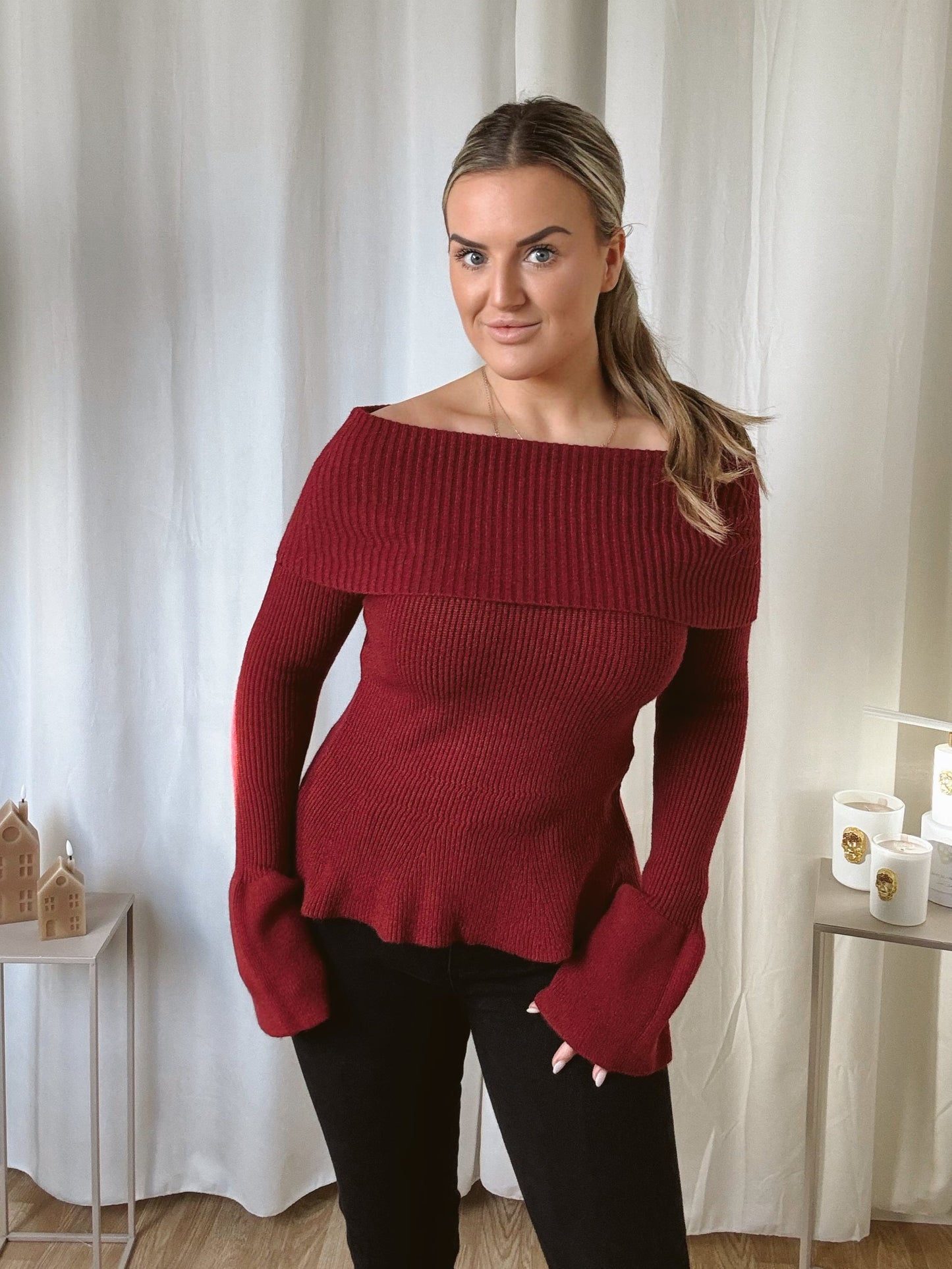 Rib Sweater Kate Burgundy