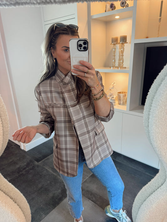 Blazer Bloomy Beige ruit