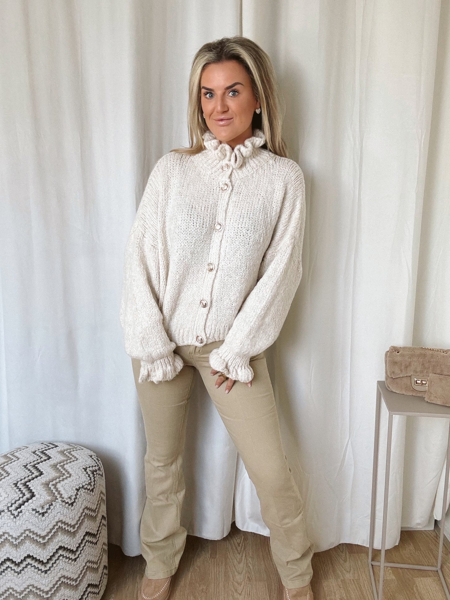 Bootcut flared jeans Moon Beige