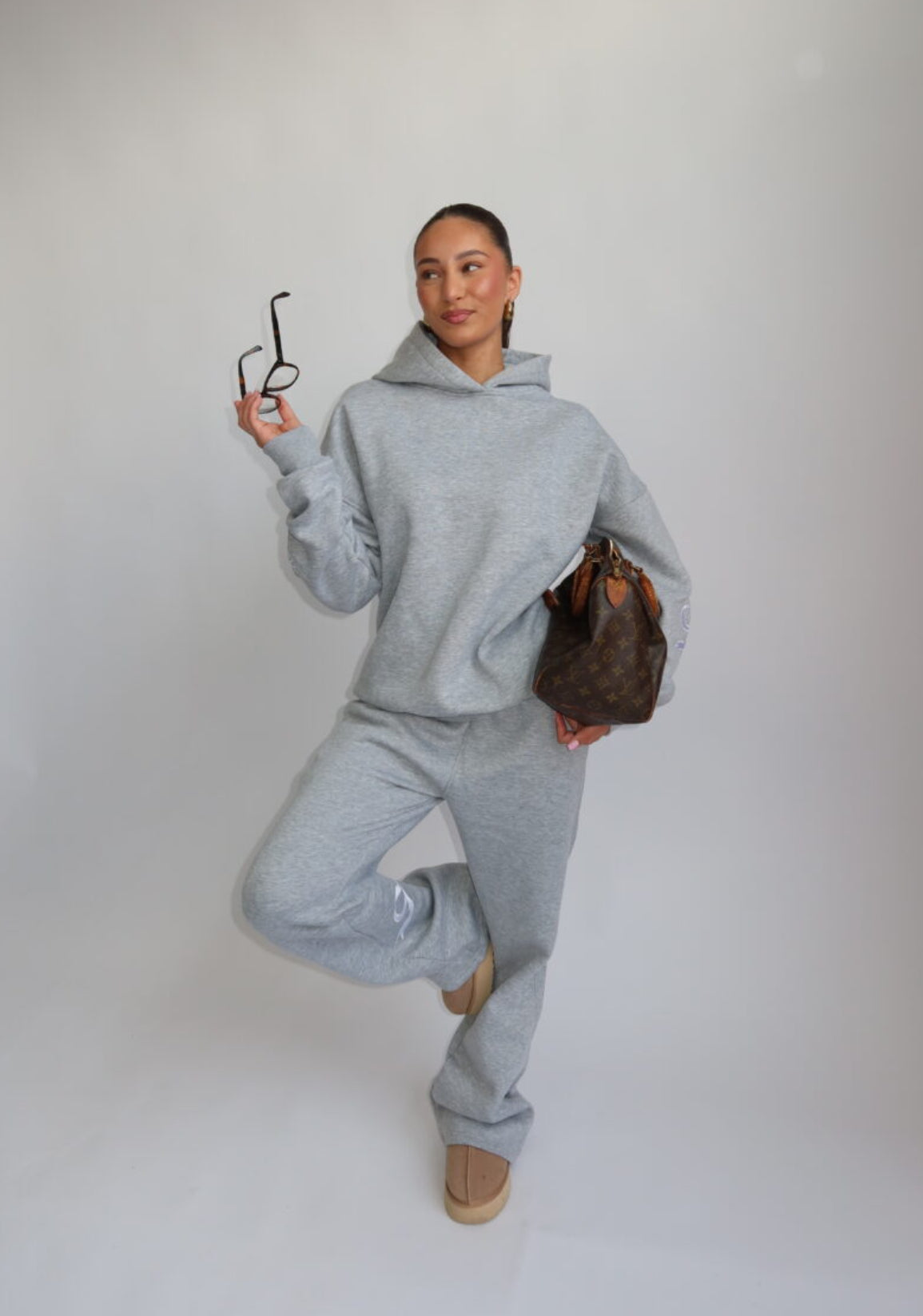 Joggingpak The Bow Hoodie + pants Grijs