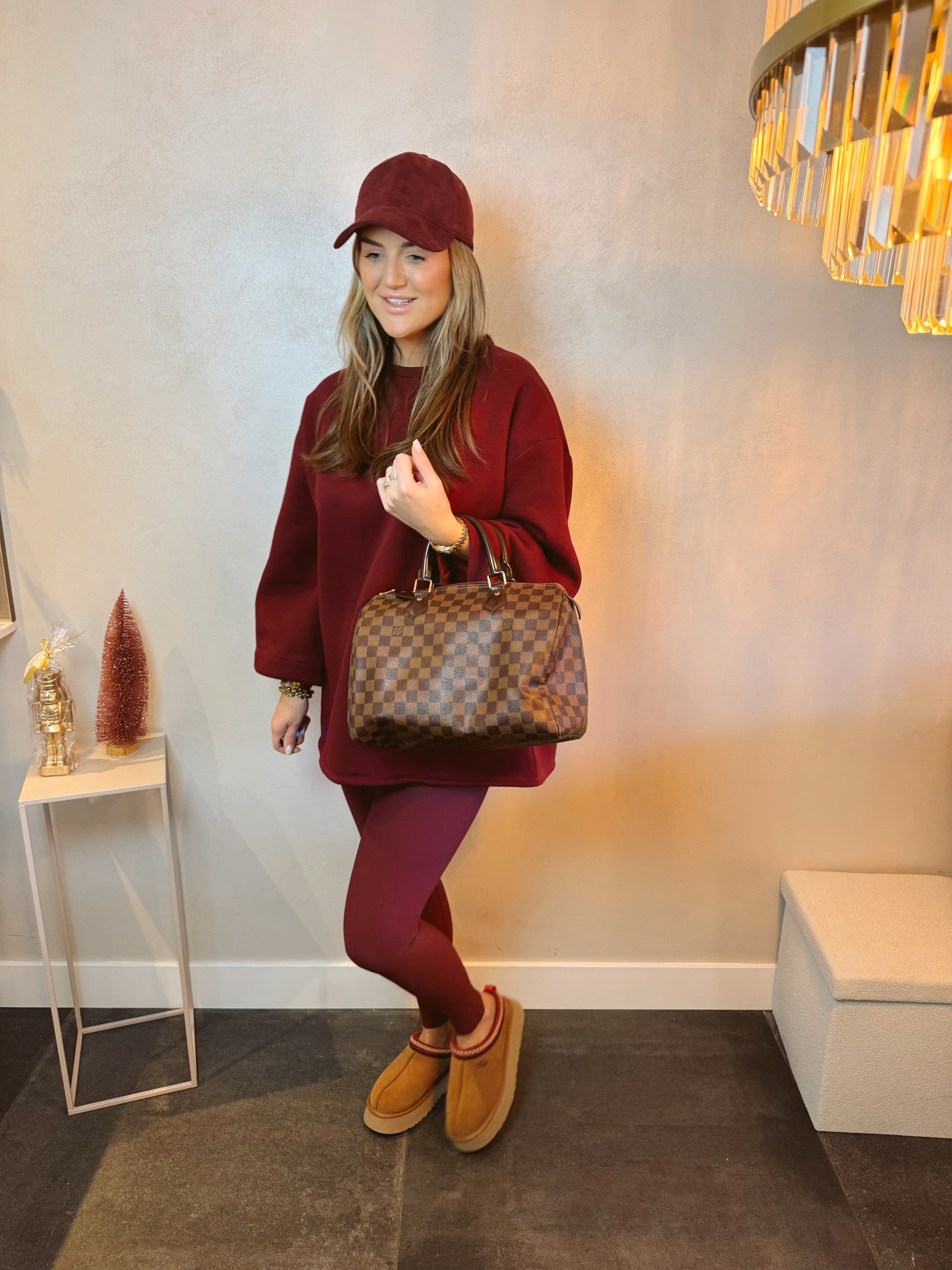 Pet suèdine Burgundy