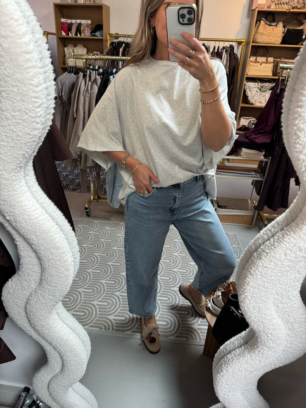 T-shirt Oversized Patty Grijs melee