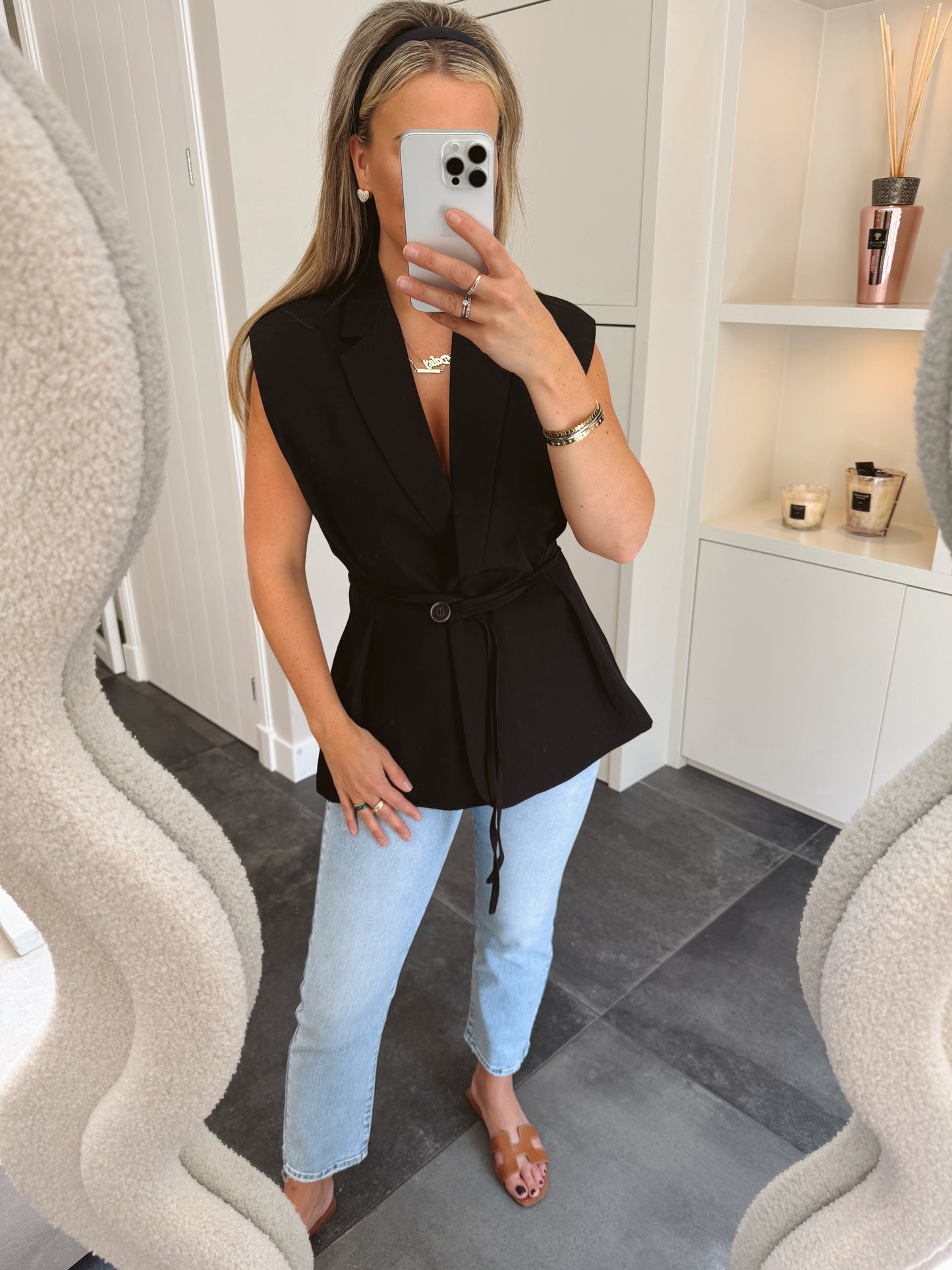 Gilet Blazer Dubai Zwart