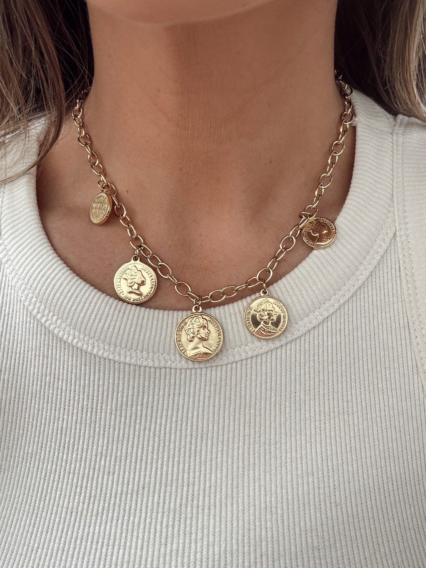 Bedelketting Guldenmunt Goud
