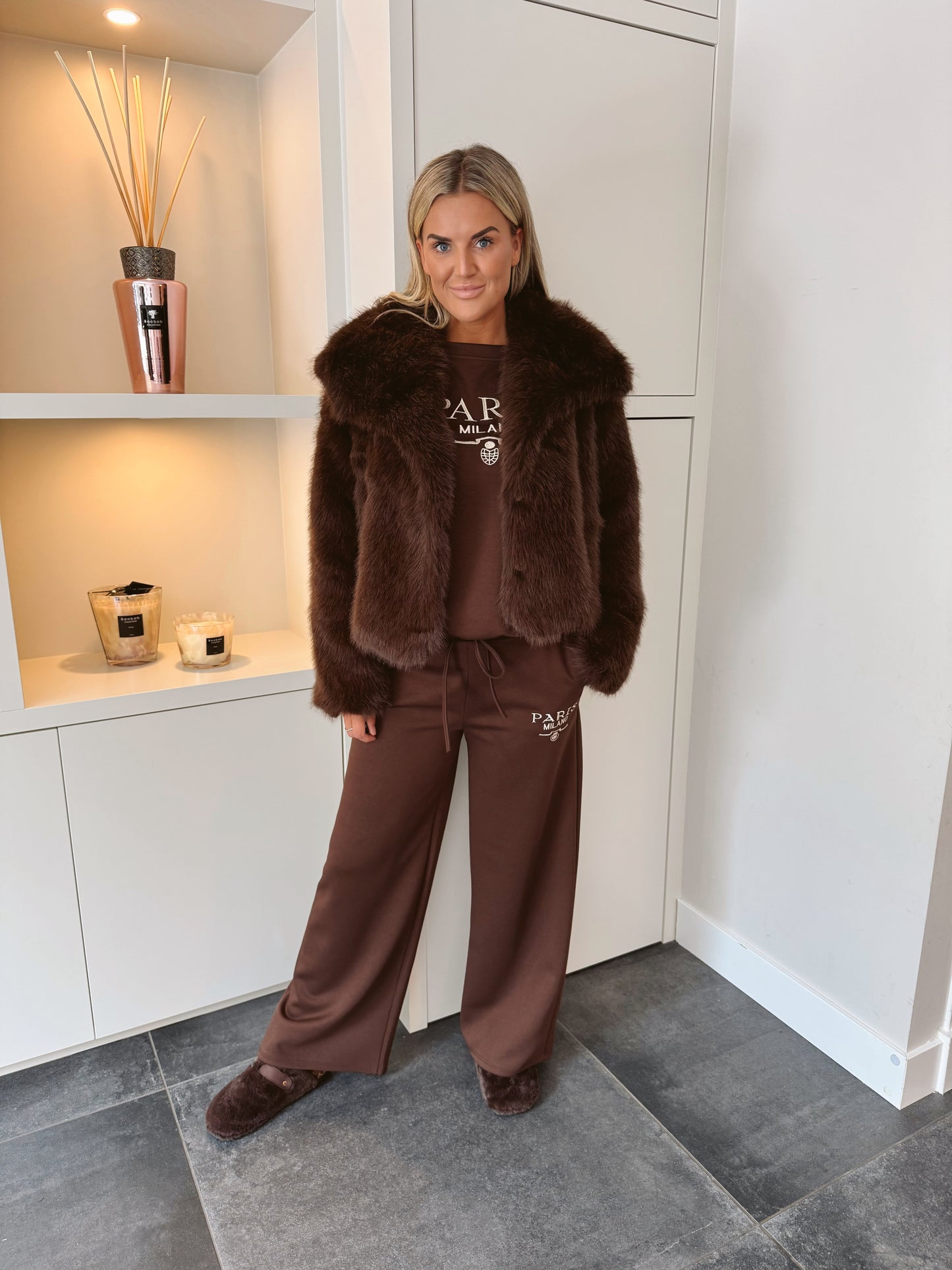 Fake Fur bontjas Chérie Bruin