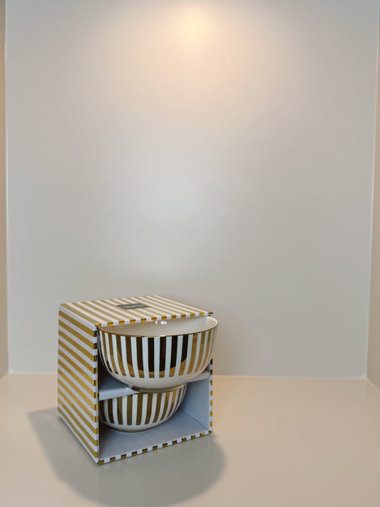 J-Line Cadeauset schalen wit/goud