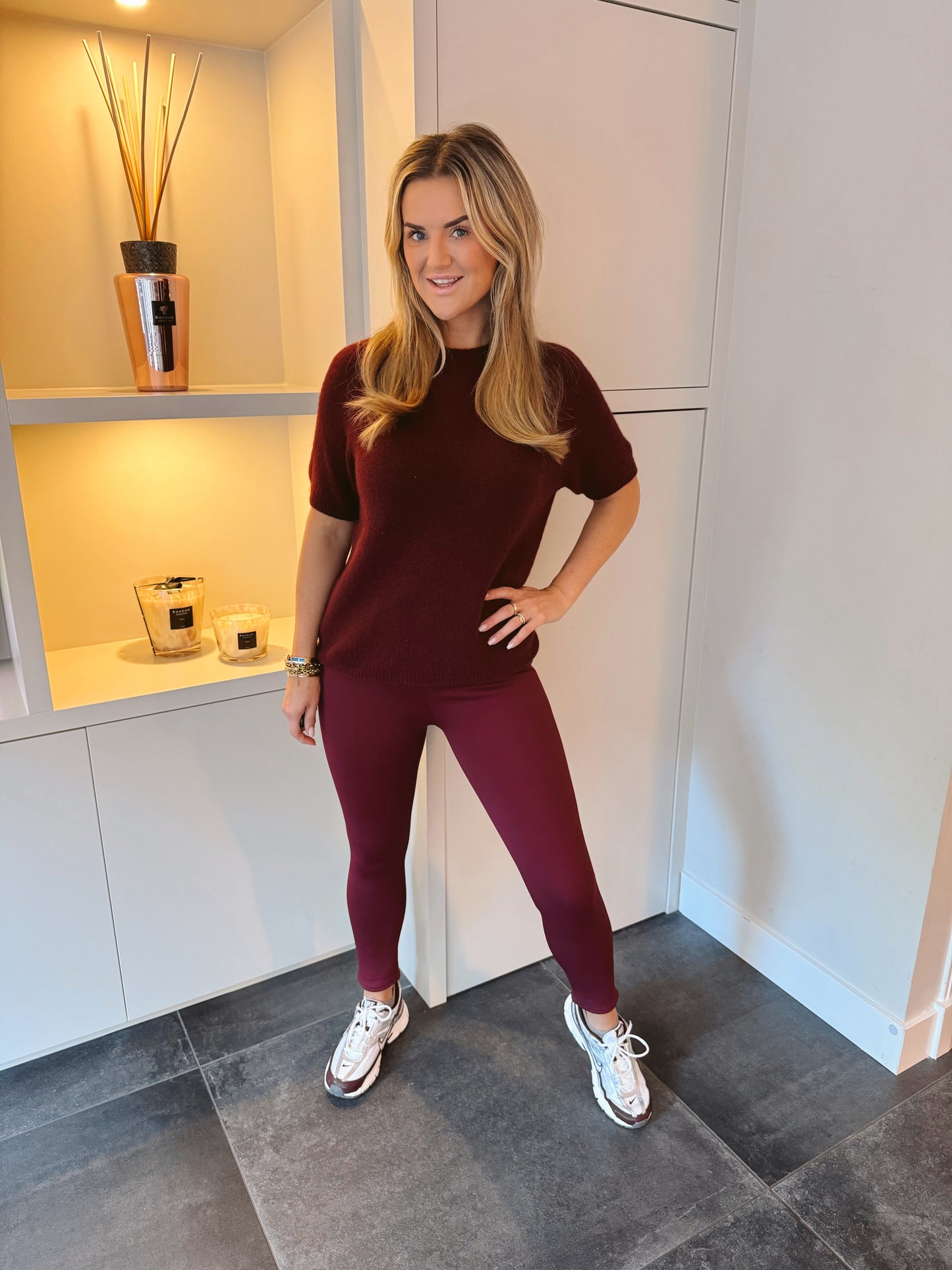 Fleece Legging Kim Burgundy