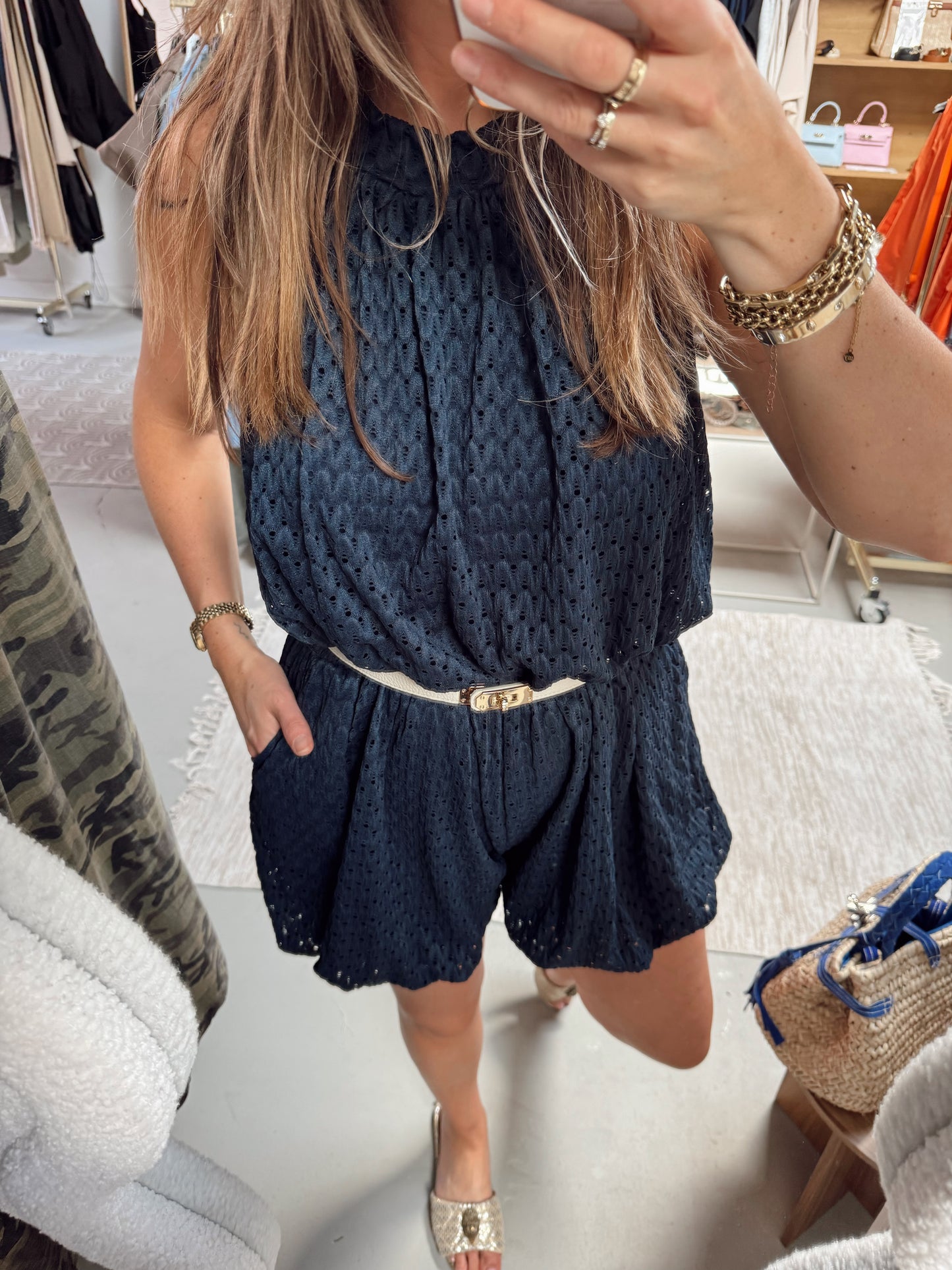 Jumpsuit kant Bella Blauw