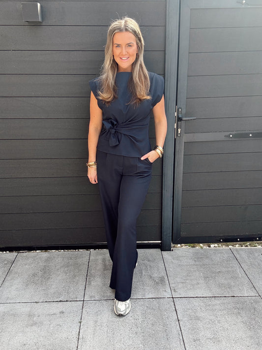 Ambika Pantalon Gris Navy