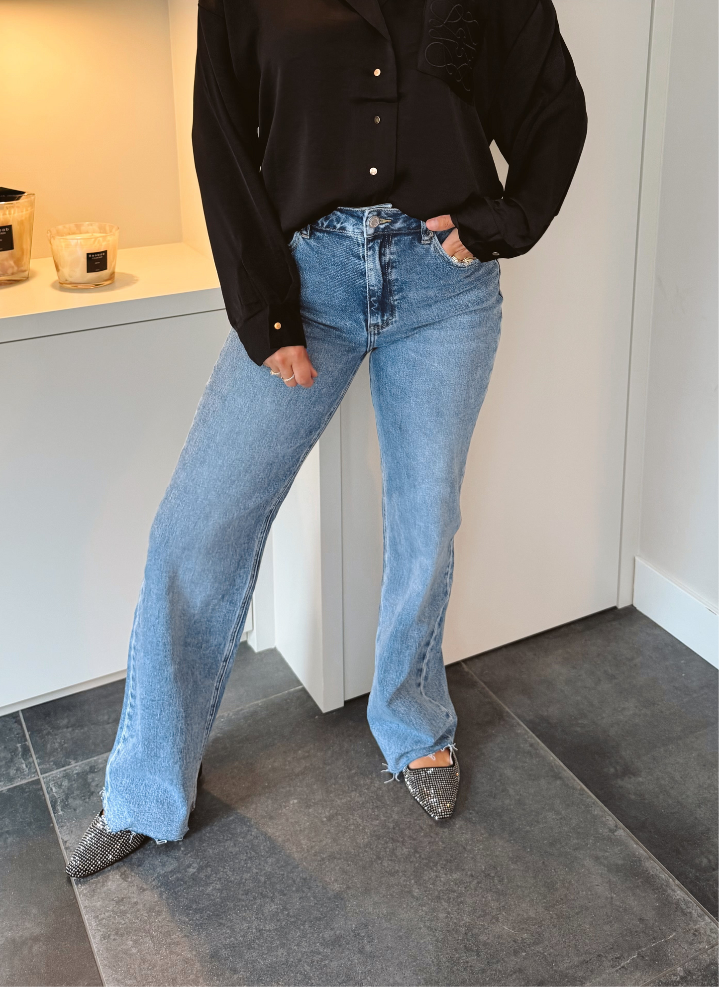 Queen Hearts Jeans Wide Leg Tall