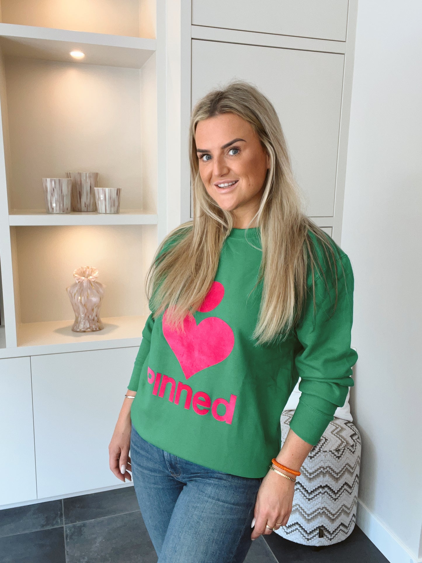 Sweater PiNNED Neon Pink Velvet