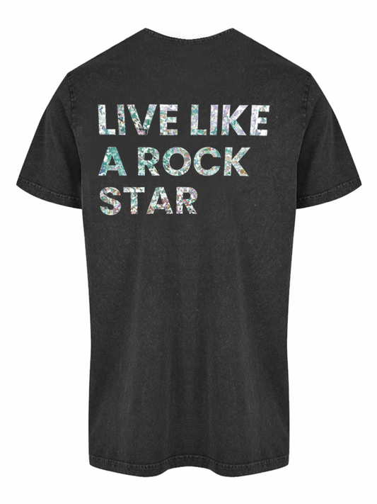 T-shirt Rockstar Glitter Foil Back (Tekst op rug)
