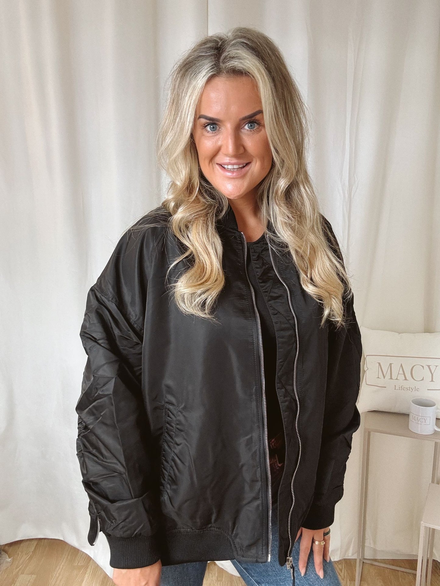 Oversized bomber jas