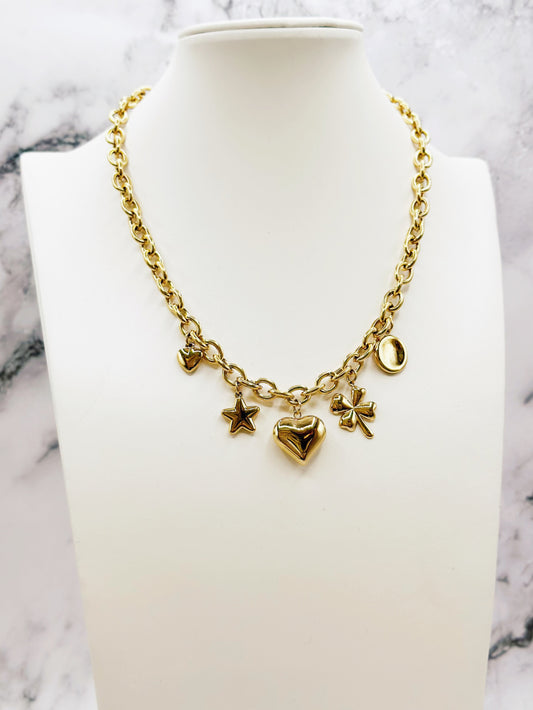 Emily ketting Heart Goud