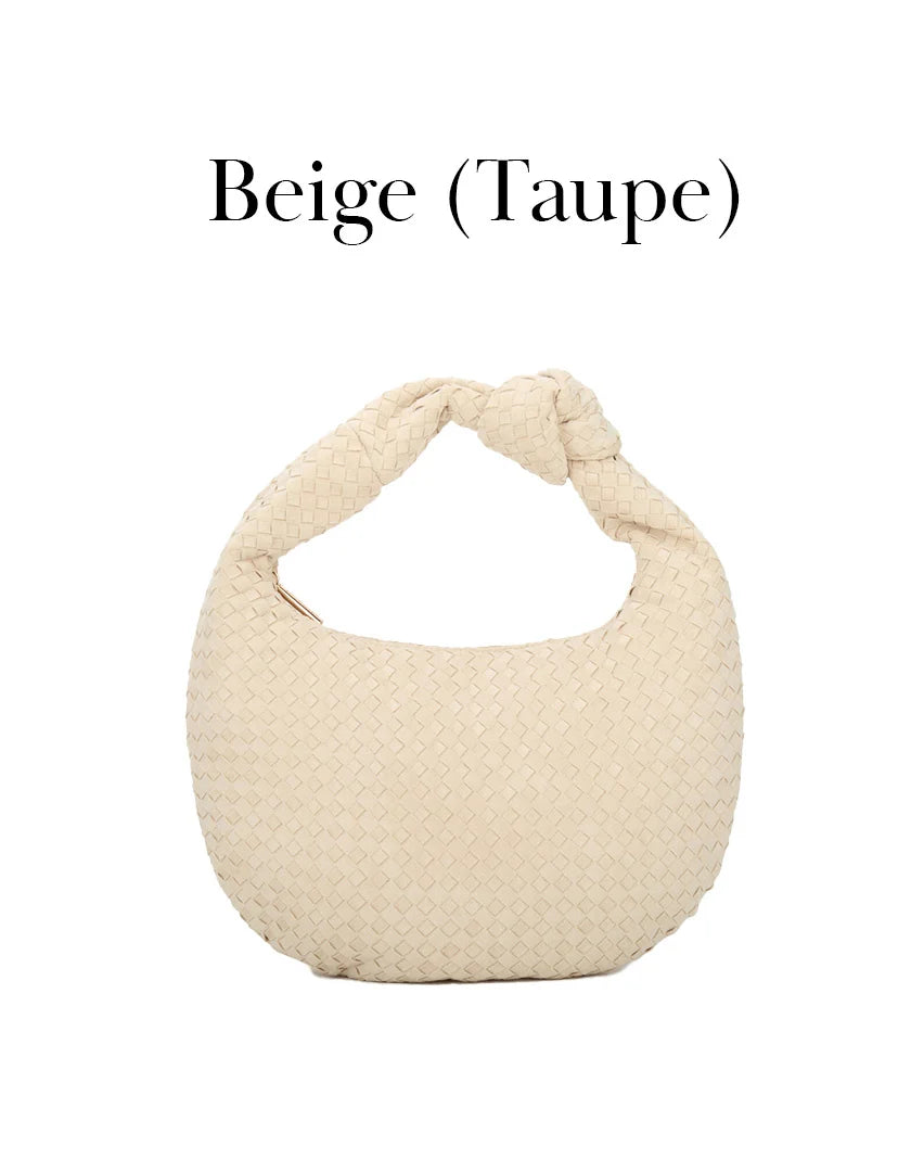 Gevlochten hobo-bag Charlie Beige