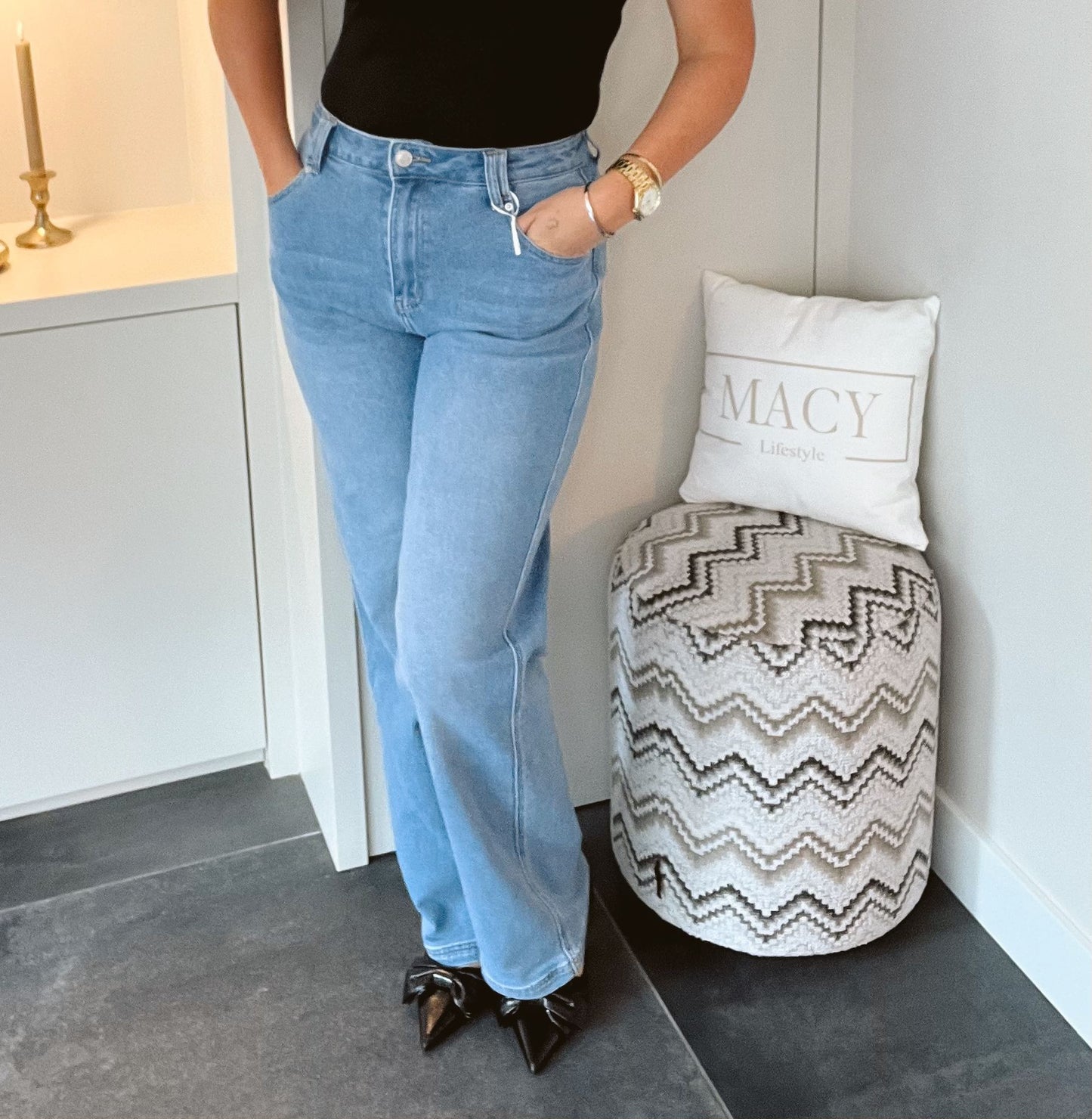 Queen Hearts WIDELEG STRETCH JEANS