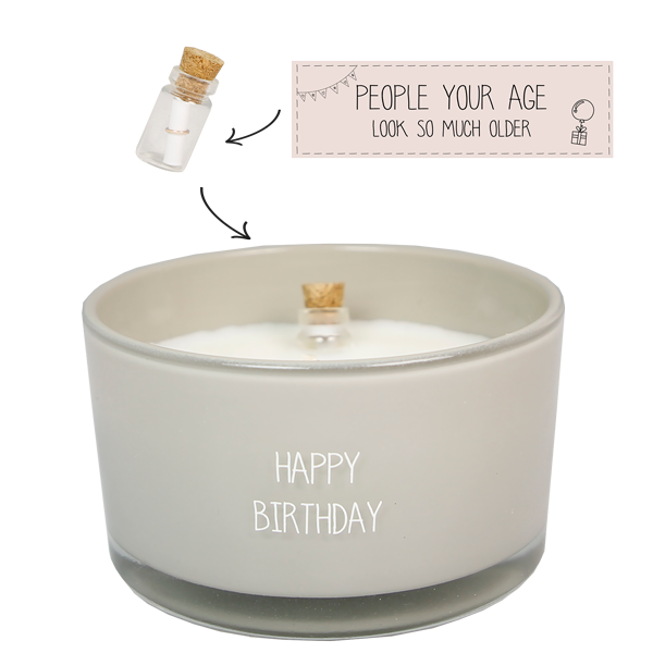 My Flame - Soja kaars - Happy Birthday