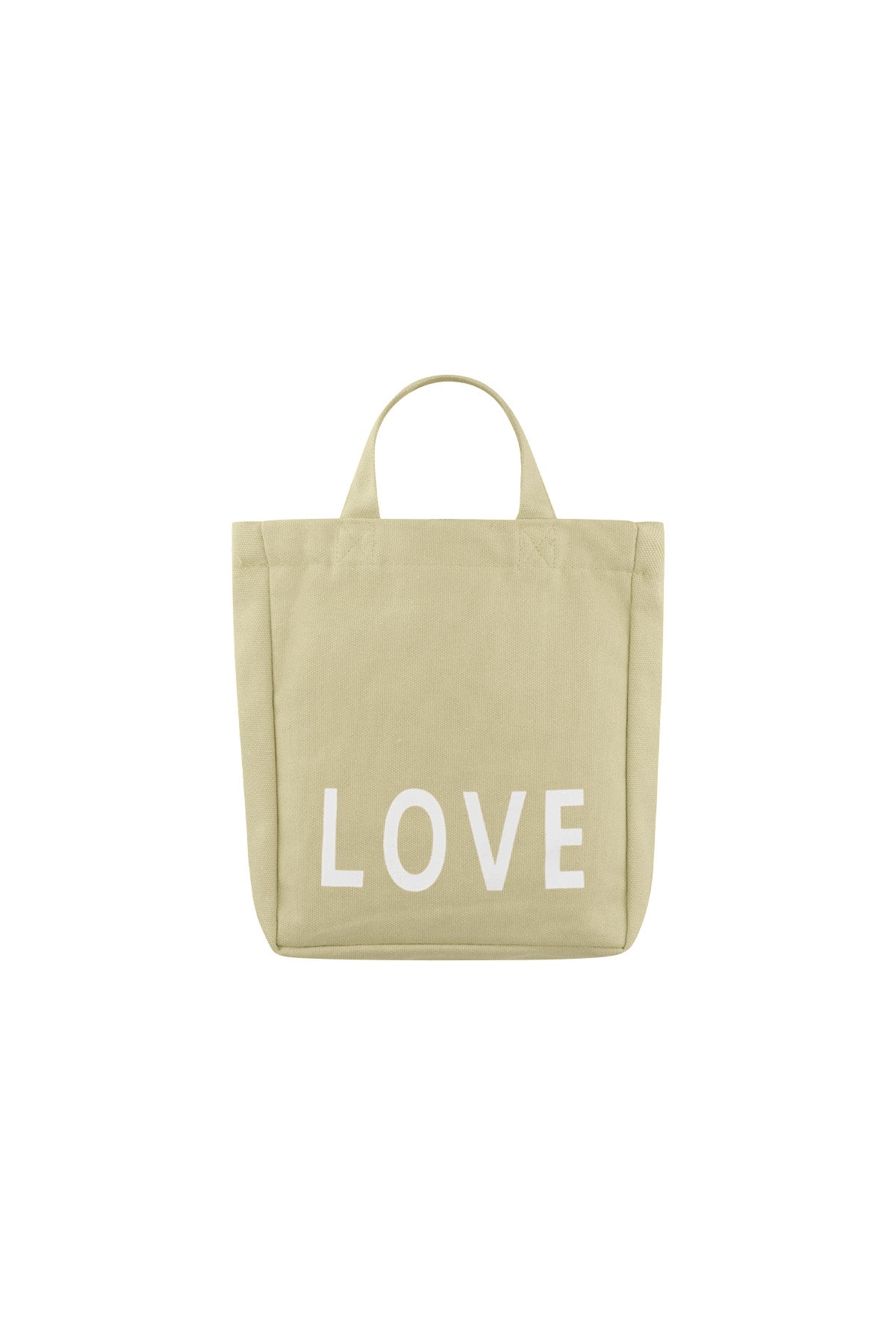 Canvas tas Love beige klein