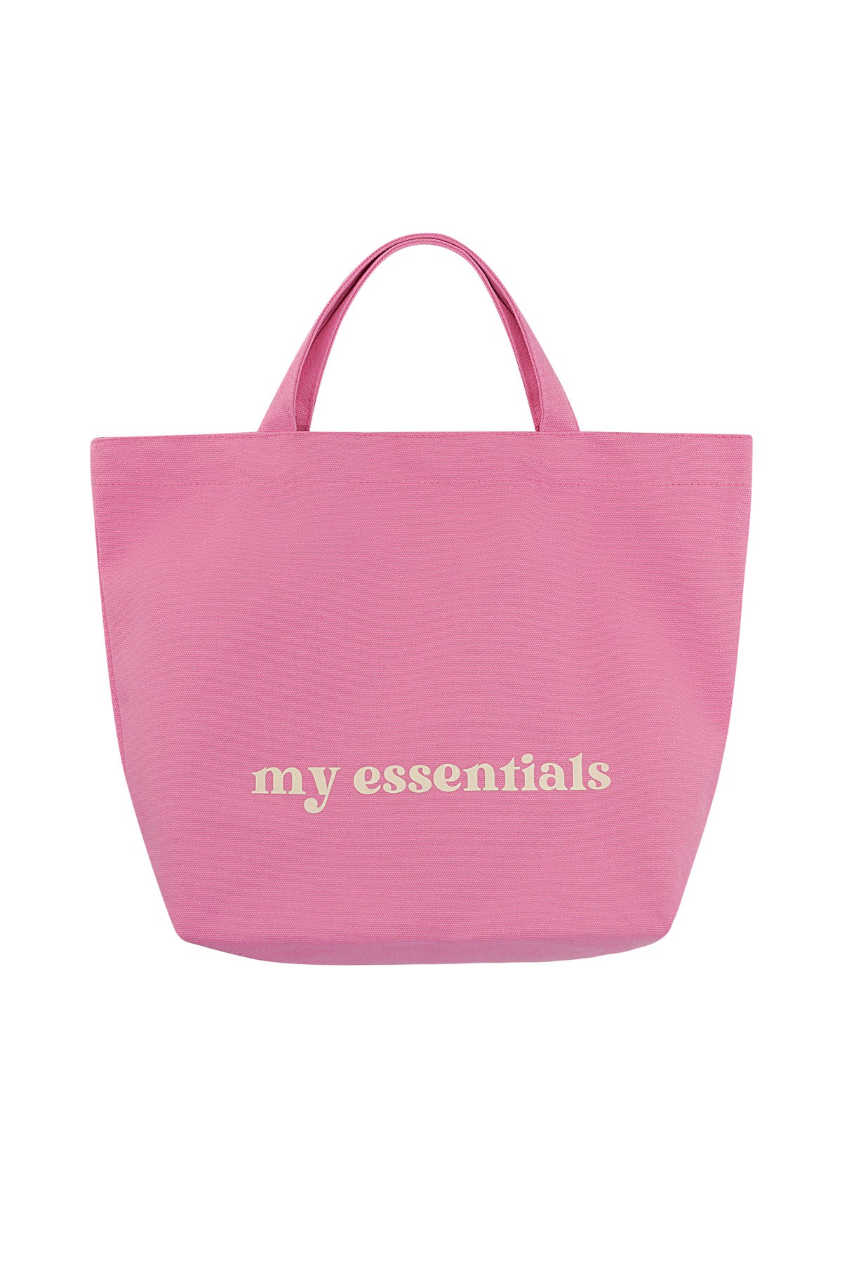 Canvas shopper My essentials groot roze