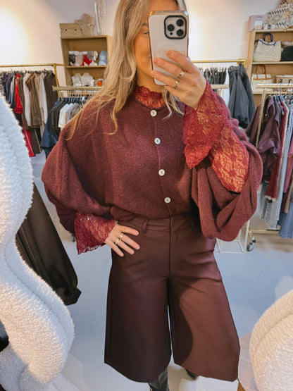 Ambika kanten top Kaya Burgundy/Plum